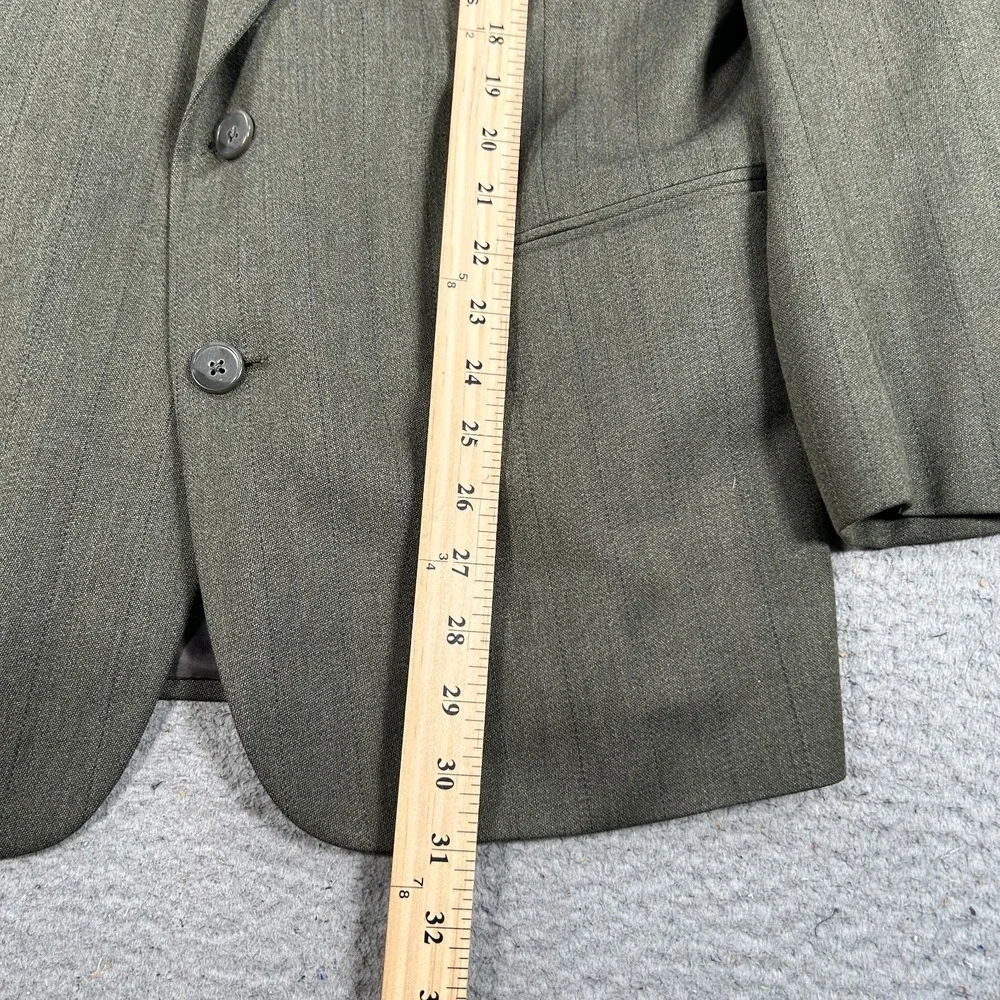 Alfani Sport Coat Men 42 Green Wool Super 120 Blazer 2-Button Suit Jacket Preppy